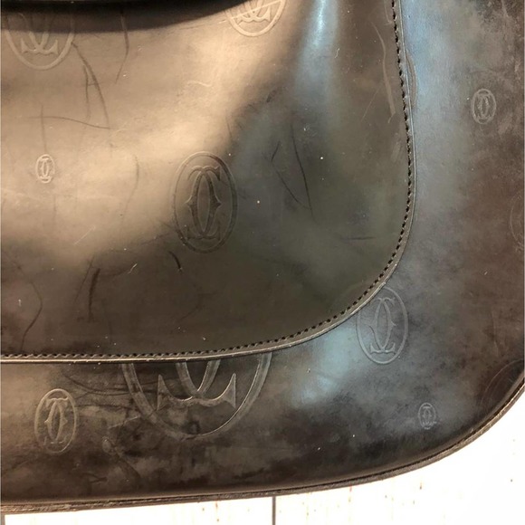 CARTIER BLACK LEATHER SHOULDER BAG - Picture 4 of 11